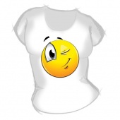 Женская футболка "Смайл 8" с принтом