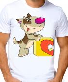 Парная футболка "Собачка 2" мужская с принтом