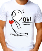 Парная футболка "Наша история любви" мужская с принтом
