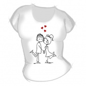 Женская футболка "Мальчик с девочкой2" с принтом