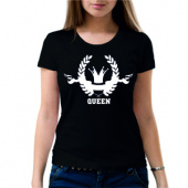 Парная футболка "Квин" женская с принтом
