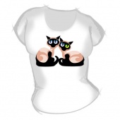 Женская футболка "Кошки 1" с принтом