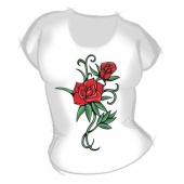 Женская футболка "Розы1" с принтом
