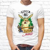 Мужская футболка "Береги лес" с принтом на сайте mosmayka.ru