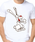 Парная футболка "Хочу морковку" мужская с принтом