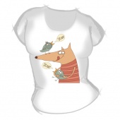 Женская футболка "Лиса с птицами" с принтом