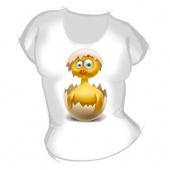 Женская футболка "Цыпленок" с принтом на сайте mosmayka.ru