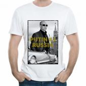 Мужская футболка "Putin #1 Russia" с принтом