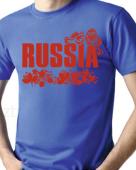 Мужская футболка "RUSSIA" с принтом на сайте mosmayka.ru