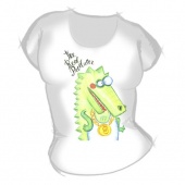 Женская футболка "Крокодильчик" с принтом