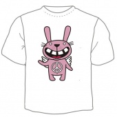 Детская футболка "Заяц-хипи" с принтом