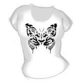 Женская футболка "Бабочка- тигр" с принтом