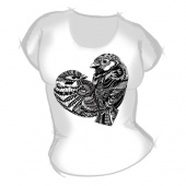 Женская футболка "Птички 1" с принтом на сайте mosmayka.ru