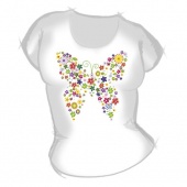 Женская футболка "Цветочная бабочка" с принтом