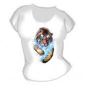 Женская футболка "Тигр" с принтом