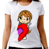 Парная футболка "Love is 1" женская с принтом