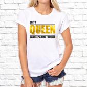 Парная футболка "QVEEN" женская 16 с принтом на сайте mosmayka.ru