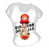 Женская футболка "Russian dolls" с принтом