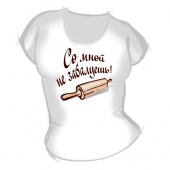 Женская футболка "Скалка" с принтом на сайте mosmayka.ru