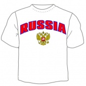 Мужская футболка "Россия" с принтом