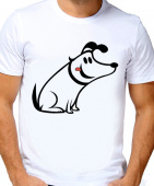 Парная футболка "Пёс" мужская с принтом