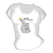 Женская футболка "Мишки радуга" с принтом