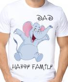 Семейная футболка "Слоник папа" с принтом на сайте mosmayka.ru