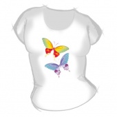 Женская футболка "Бабочки1" с принтом
