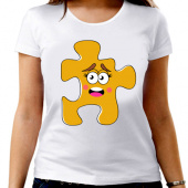 Парная футболка "Пазл" женская с принтом