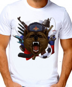 Мужская футболка "Русский мишка"" с принтом