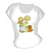 Женская футболка "Мальчик-садовник" с принтом