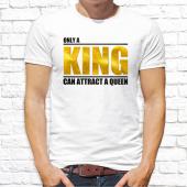 Парная футболка "KING" мужская 16 с принтом