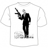 Мужская футболка "007" с принтом