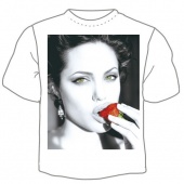 Мужская футболка "Анджелина Джоли" с принтом