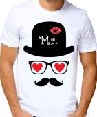 Парная футболка "Мистер 6" мужская с принтом