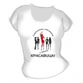 Женская футболка "Комсомолка" с принтом