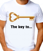 Парная футболка "Ключик" мужская с принтом