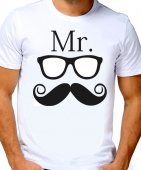 Парная футболка "Мистер" мужская с принтом