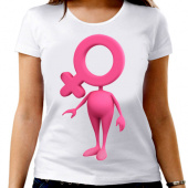 Парная футболка "Венера" женская с принтом