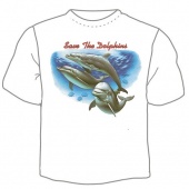 Мужская футболка "Дельфины" с принтом