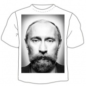 Детская футболка "0701. Футболка "Путин с бородой " с принтом
