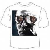 Мужская футболка "Путин в очках" с принтом