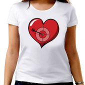 Парная футболка "Сердечко 1" женская с принтом