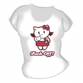 Женская футболка "Китти фак" с принтом