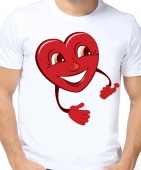 Парная футболка "Сердечко" мужская с принтом