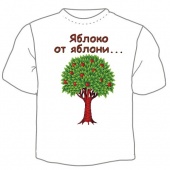 Семейная футболка "Яблоко от яблони" с принтом