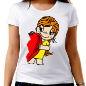 Парная футболка "Love is 2" женская с принтом