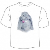 Детская футболка "Кролик с клевером" с принтом