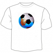Мужская футболка "Мяч-глобус" с принтом