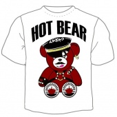 Мужская футболка "Горячий медведь" с принтом